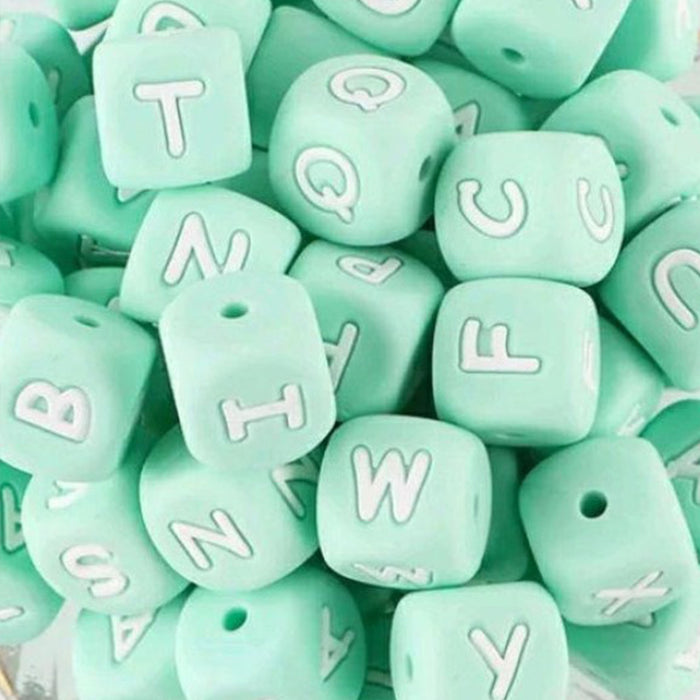 Letras de silicona verde de 12 mm