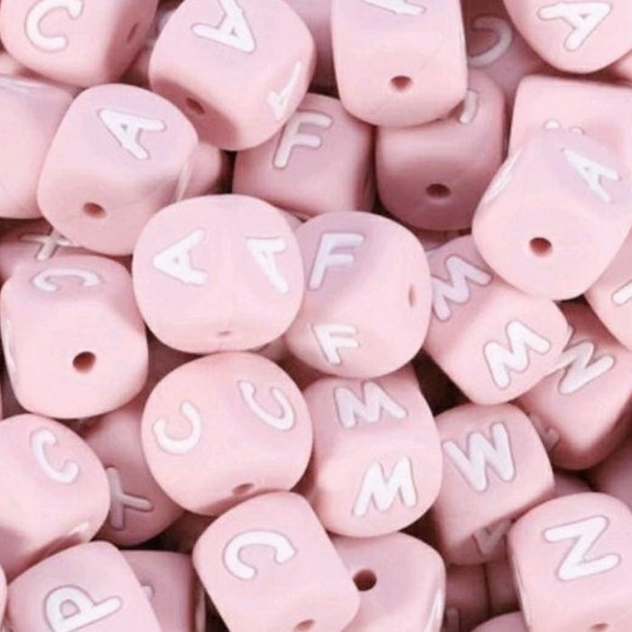 Letras de silicona rosa de 12 mm