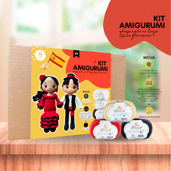 Kit Amigurumi - Traje Típico Flamenco