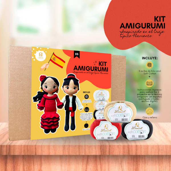 Kit Amigurumi - Traje Típico Flamenco