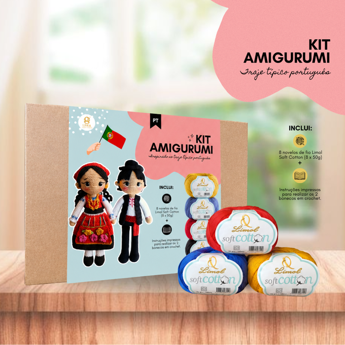 Kit Amigurumi - Traje típico portugués