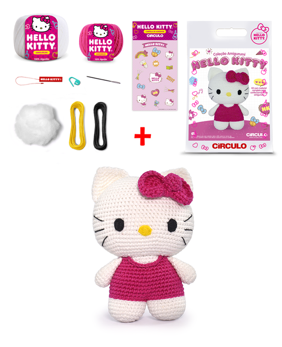 Amigurumi Kit Hello Kitty - Look Rosa
