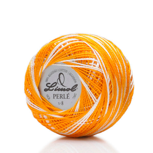 LIMOL Fio Perlé 8 para bordar, cores matizadas