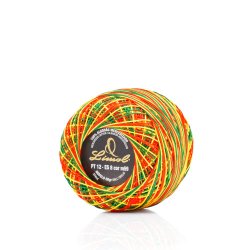 LIMOL Fio Crochet nº 6 (50 gr), cores matizadas