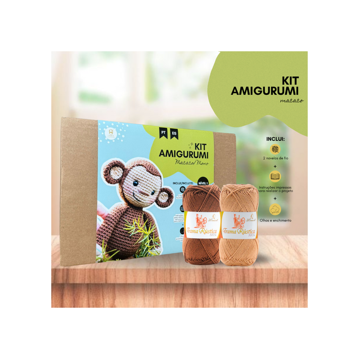 Kit Amigurumi Macaco