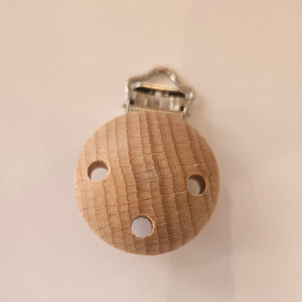 Wooden pacifier clips, various colors