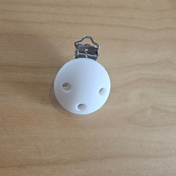 Prende-chupetas em silicone (com mola de metal)