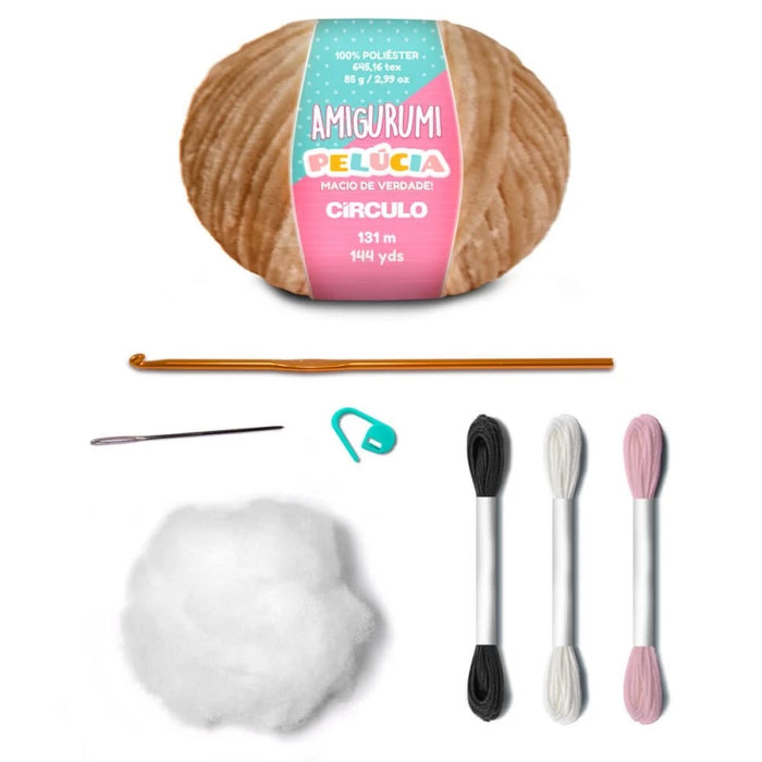 Amigurumi Kit Ursos de Pelúcia - Amêndoa