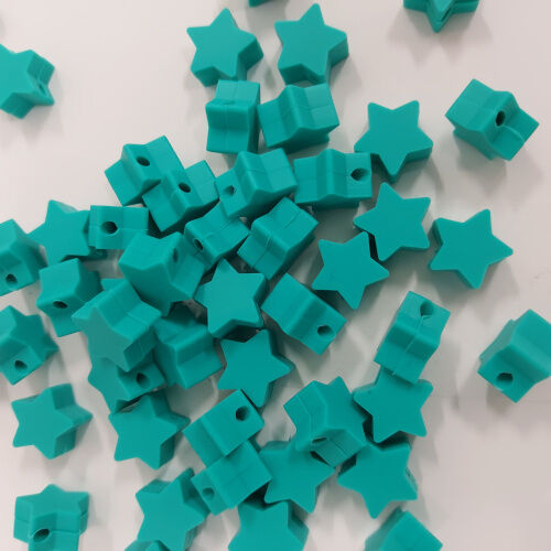 Estrela de silicone, turquesa
