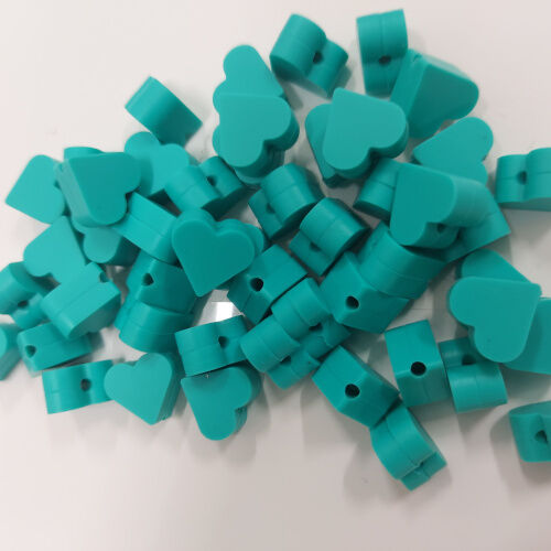 Coração de silicone, turquesa