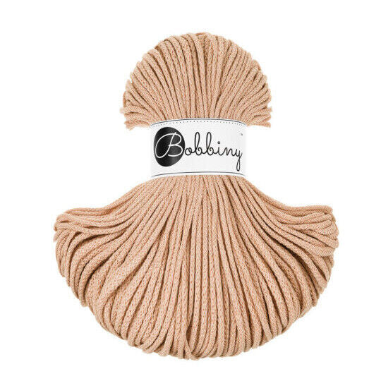 DESCONTINUADO-Cordão Entrançado Bobbiny 3 mm, Biscuit
