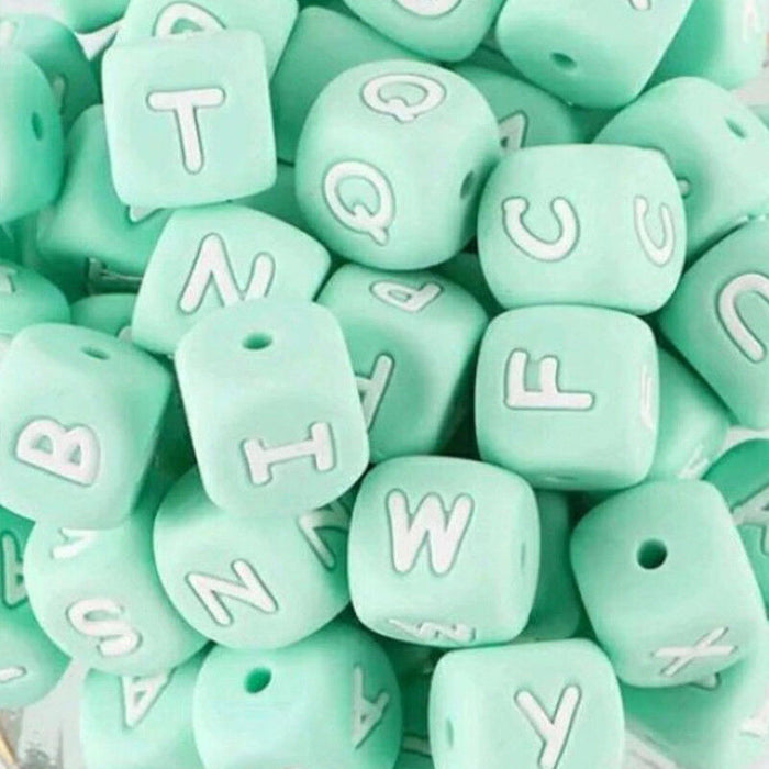 50 Letras silicone verdes
