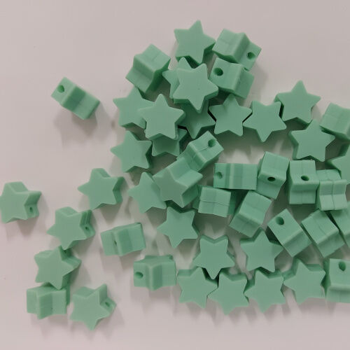 Estrela de silicone, verde menta