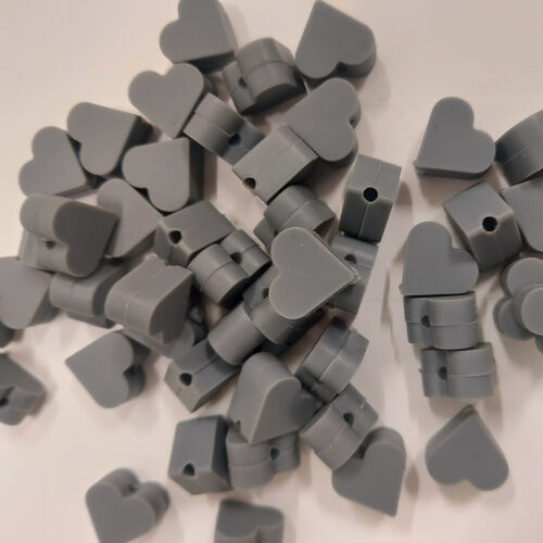 Coração de silicone, cinza