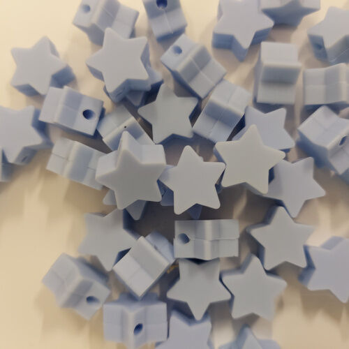 Estrela de silicone, azul pastel