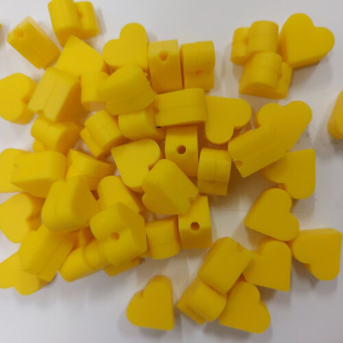 Coração de silicone, amarelo