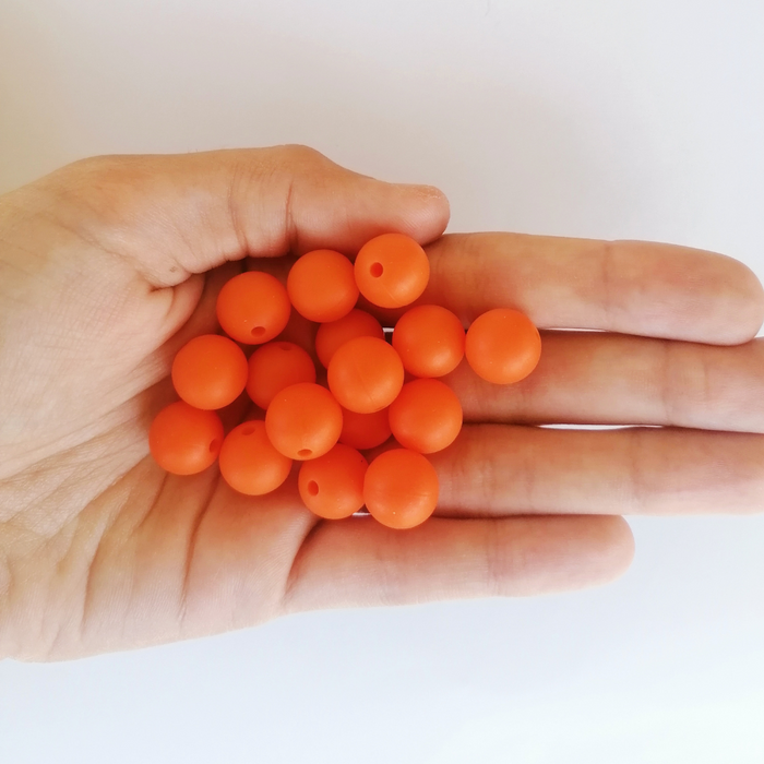 Contas de silicone Ø 12mm (tons amarelos e laranjas)